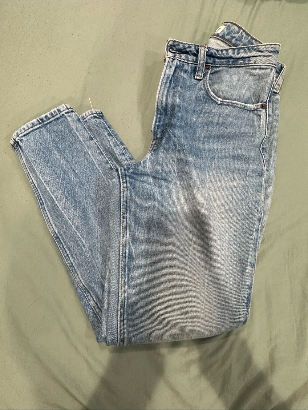 Abercrombie & Fitch Light Blue High-Rise Mom Jeans